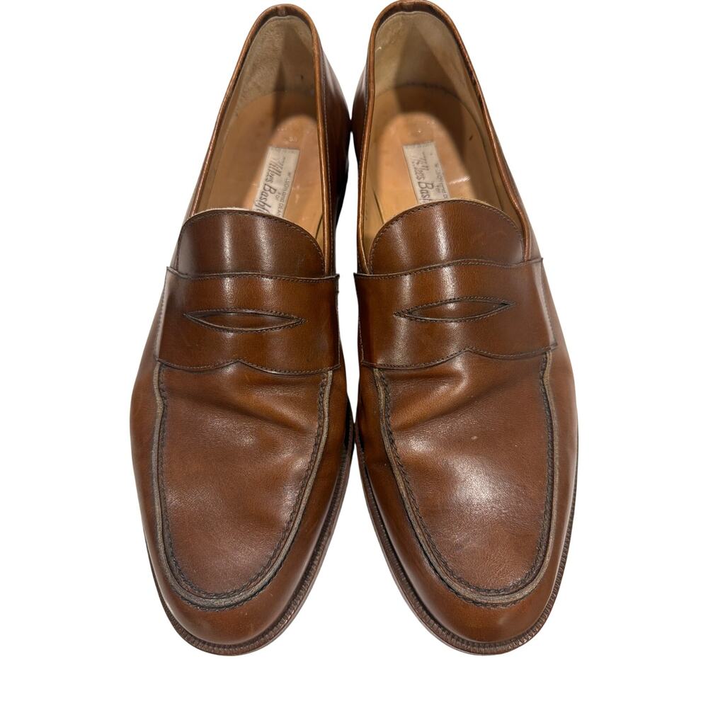 Wilson Dean for Wilkes Bashford Sz 13 M brown leather penny loafers slip-on